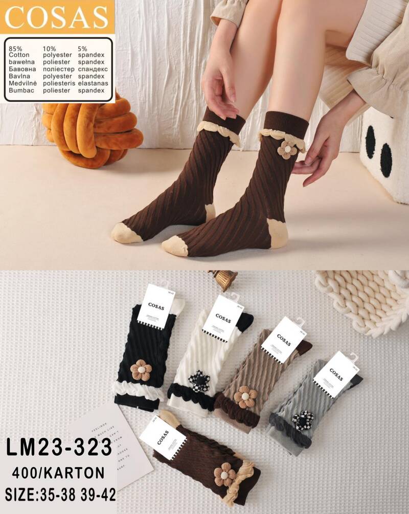 Skarpety damskie Roz 35-42, Mix kolor Paczka 40 szt